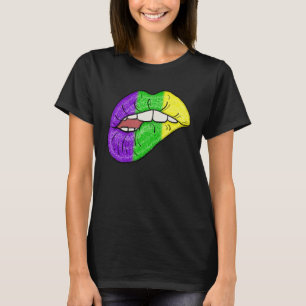 Camiseta Lips Kiss Carnaval de Mardi Gras disfraz a mardi g