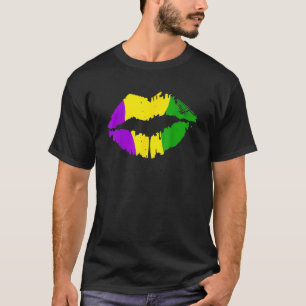 Camiseta Lips Kiss Costume Mardi Gras