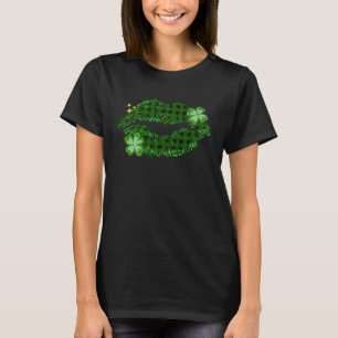 Camiseta Lips Kiss Me soy el irlandés Shamrock St Patricks 