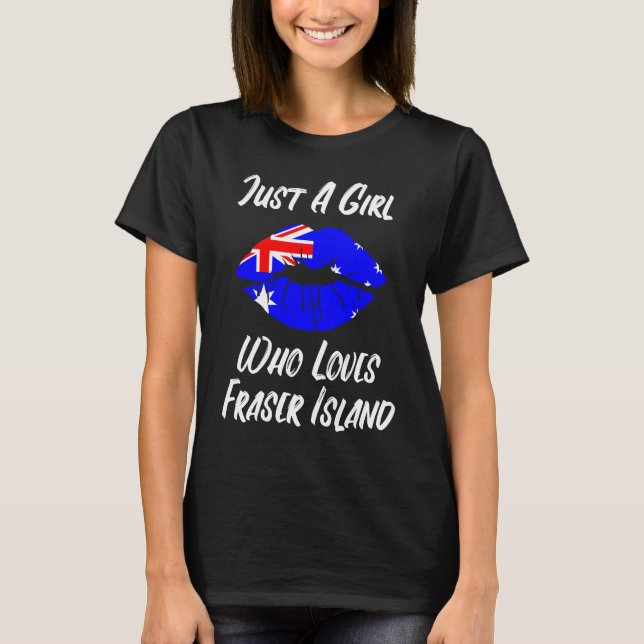 Camiseta Lips Mouth Love Australian Flag Fraser Island (Anverso)