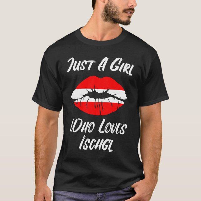 Camiseta Lips Mouth Love Austria Flag Ischgl (Anverso)