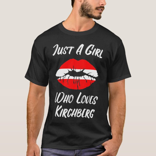 Camiseta Lips Mouth Love Austria Flag Kirchberg (Anverso)