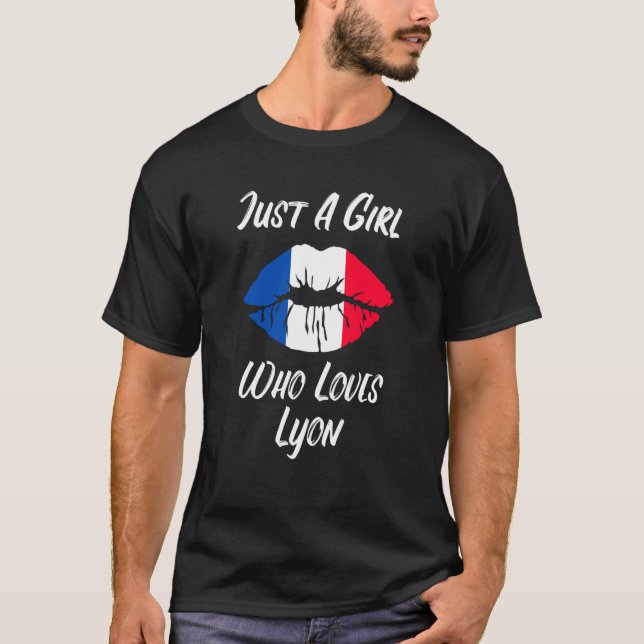 Camiseta Lips Mouth Love French Flag Lyon (Anverso)