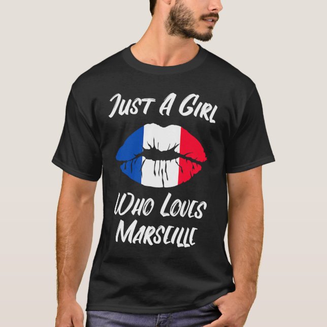 Camiseta Lips Mouth Love French Flag Marseille (Anverso)
