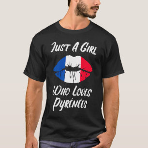 Camiseta Lips Mouth Love French Flag Pyrenees