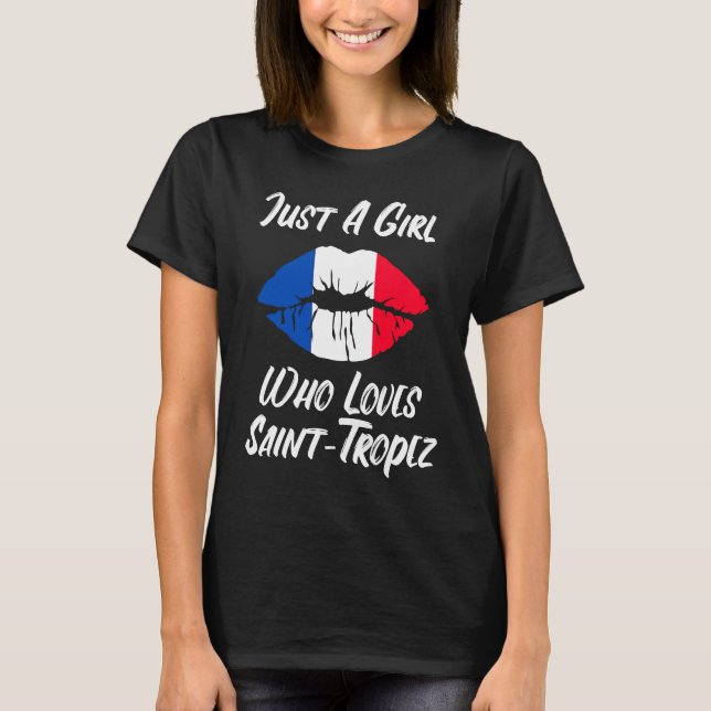 Camiseta Lips Mouth Love French Flag Saint Tropez (Anverso)