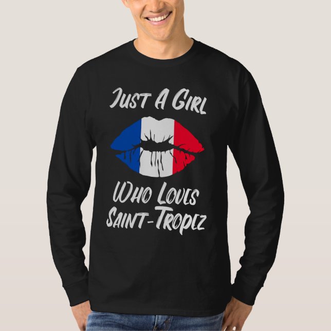 Camiseta Lips Mouth Love French Flag Saint Tropez (Anverso)