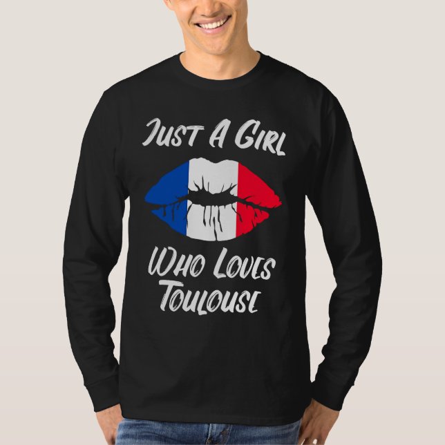 Camiseta Lips Mouth Love French Flag Toulouse (Anverso)