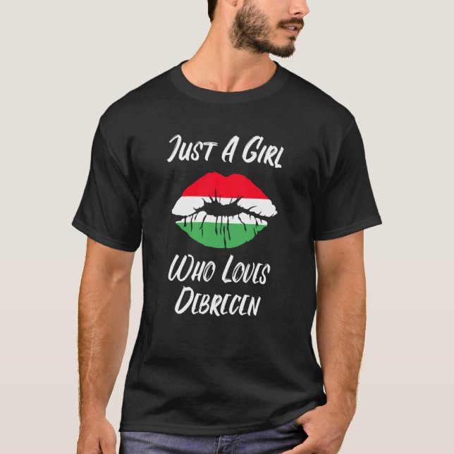 Camiseta Lips Mouth Love Hungarian Flag Debrecen (Anverso)