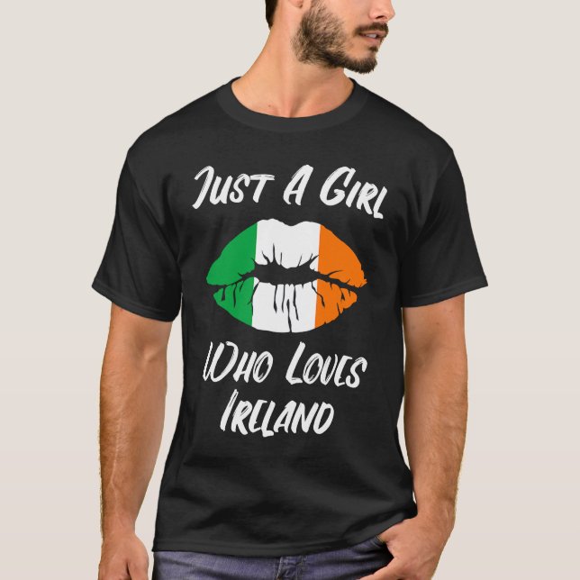 Camiseta Lips Mouth Love Irish Flag Ireland (Anverso)