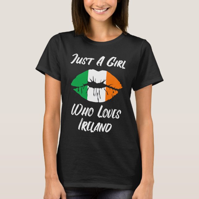 Camiseta Lips Mouth Love Irish Flag Ireland (Anverso)