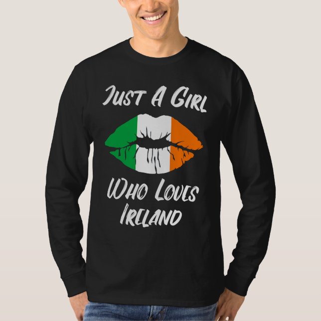 Camiseta Lips Mouth Love Irish Flag Ireland (Anverso)