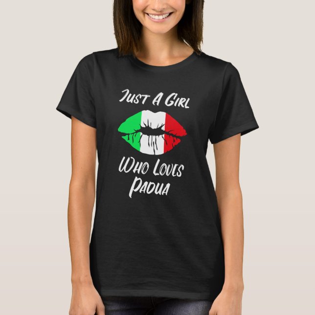 Camiseta Lips Mouth Love Italian Flag Padua (Anverso)