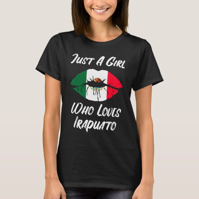 Camiseta Lips Mouth Love Mexican Flag Irapuato (Anverso)