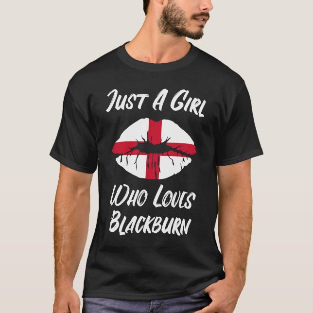 Camiseta Lips Mouth Love Saint George's Cross Flag Blackbur (Anverso)