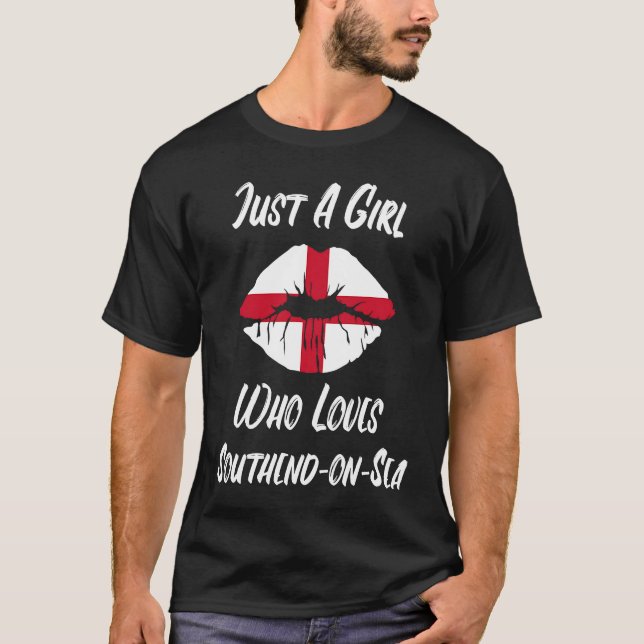 Camiseta Lips Mouth Love Saint George's Cross Flag Southend (Anverso)