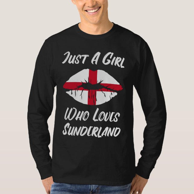 Camiseta Lips Mouth Love Saint George's Cross Flag Sunderla (Anverso)