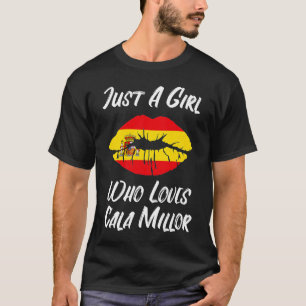 Camiseta Lips Mouth Love Spanish Flag Cala Millor