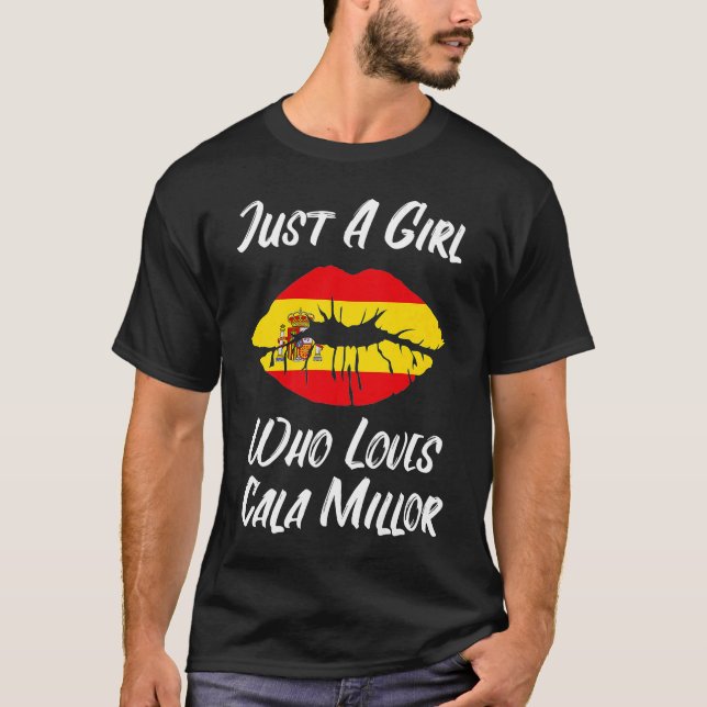 Camiseta Lips Mouth Love Spanish Flag Cala Millor (Anverso)