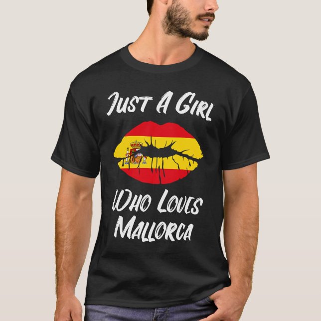 Camiseta Lips Mouth Love Spanish Flag Mallorca (Anverso)
