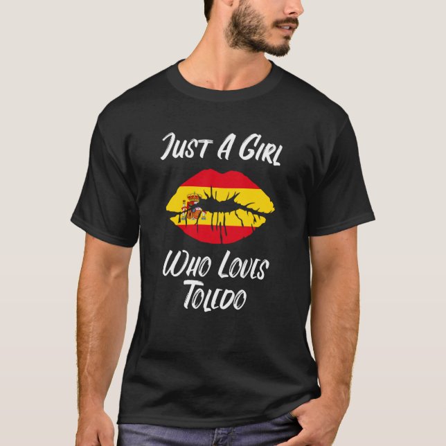 Camiseta Lips Mouth Love Spanish Flag Toledo (Anverso)