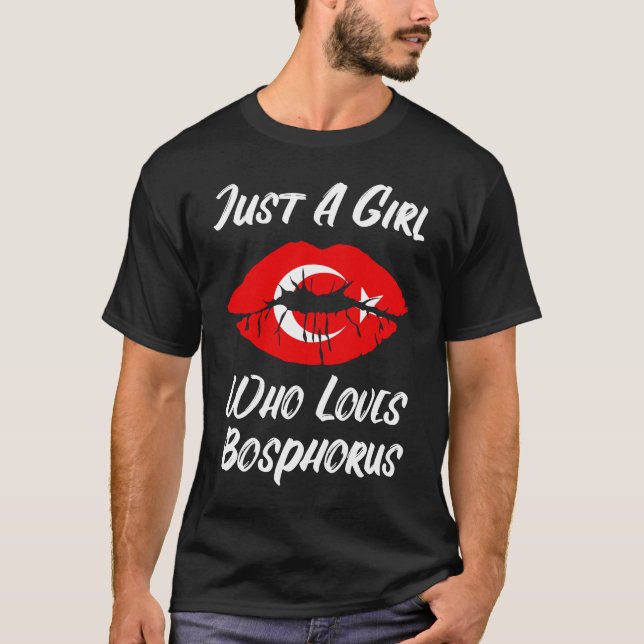 Camiseta Lips Mouth Love Turkish Flag Bosporus (Anverso)