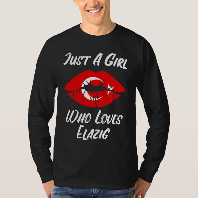 Camiseta Lips Mouth Love Turkish Flag Elazig (Anverso)