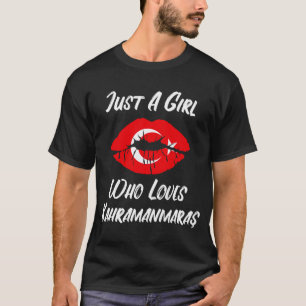Camiseta Lips Mouth Love Turkish Flag Kahramanmaras