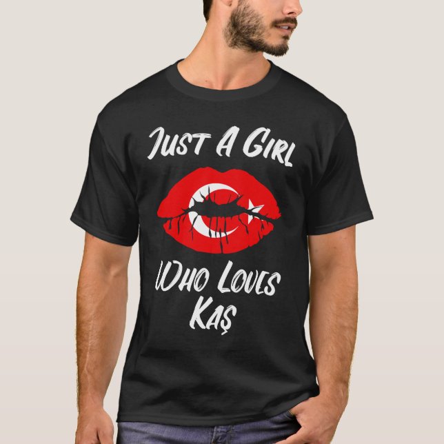 Camiseta Lips Mouth Love Turkish Flag Kas (Anverso)