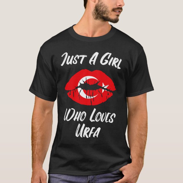 Camiseta Lips Mouth Love Turkish Flag Urfa (Anverso)