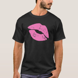 Camiseta Lips rosadas de los 80 Los amantes de la brillan