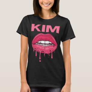 Camiseta Lips rosadas - Nombre de Kim