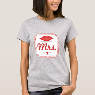 Camiseta Lips Sra Hipster Vintage Retro Bride