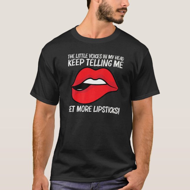 Camiseta Lipstick De Guay Para Hombres Mujeres Maquillaje C (Anverso)