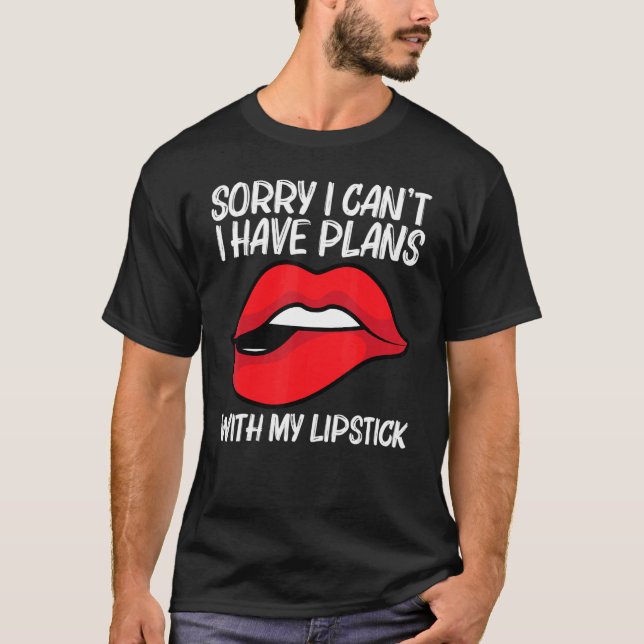 Camiseta Lipstick De Guay Para Hombres Mujeres Maquillaje C (Anverso)