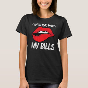 Camiseta Lipstick Guay Para Hombres Mujeres Maquillaje Cosm