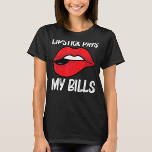 Camiseta Lipstick Guay Para Hombres Mujeres Maquillaje Cosm