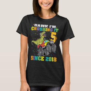 Camiseta Lique Aplastándolo A Rex Dinosaur Monster Truck_1