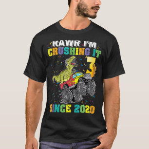 Camiseta Lique Aplastándolo Para Rex Dinosaurio Monster Cam