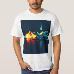 Camiseta Líquido Brillante que Gotea