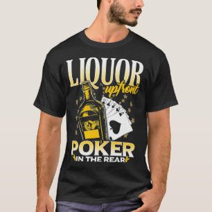 Camiseta Liquor Arriba Póquer delantero en el poker trasero
