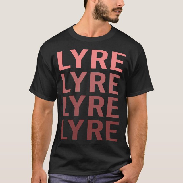 Camiseta Lira de Texto Rojo (Anverso)