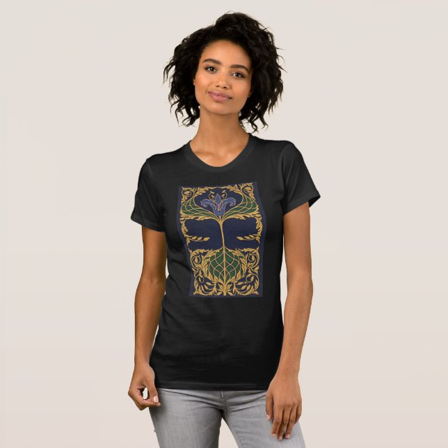 Camiseta Lirio azul Art Nouveau (Anverso completo)