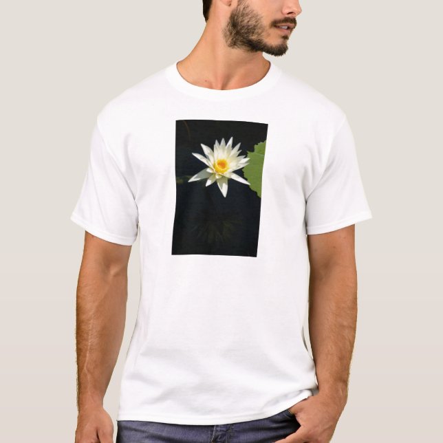 Camiseta Lirio de agua de loto blanco (Anverso)
