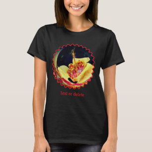 Camiseta Lirio manchado floral abstracto personalizado
