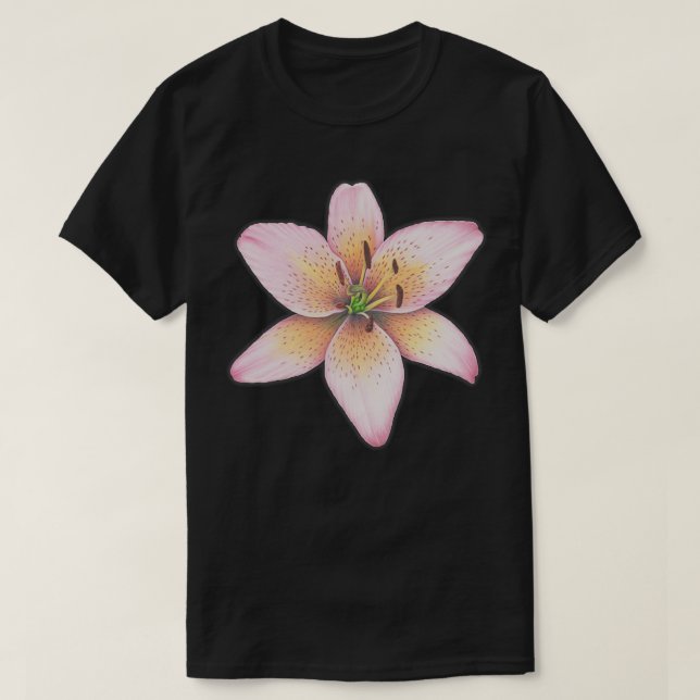 Camiseta Lirio rosa (Diseño del anverso)
