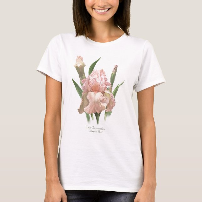 Camiseta Lirio rosa rubor (Anverso)