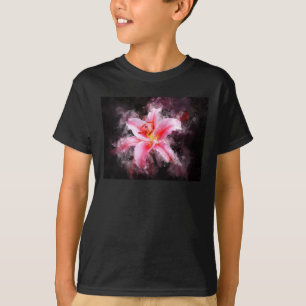 Camiseta Lirio Stargazer acuarela - bb 01