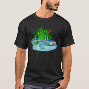 Camiseta lirios de agua Estanque con Rana sobre las compres