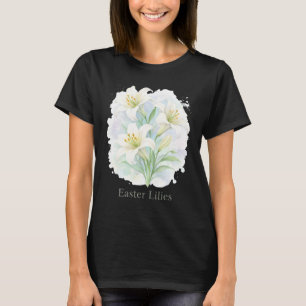Camiseta Lirios de Pascua en Acuarela - Elegancia Floral de